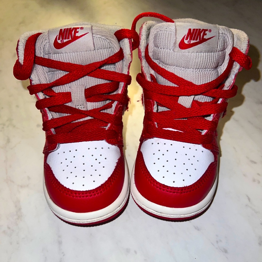 Red & white Jordan 1’s